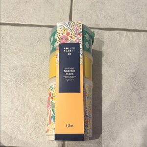 Roller Rabbit Floral Snackle Stack Containers